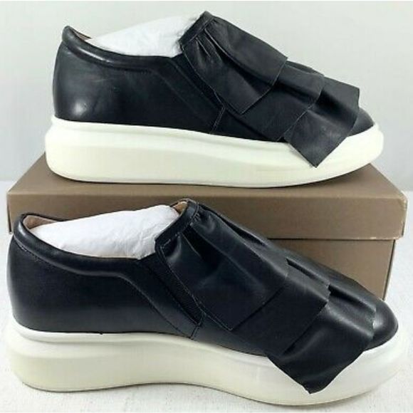 Paolo Linea Slip On Leather Platform - Picture 1 of 7